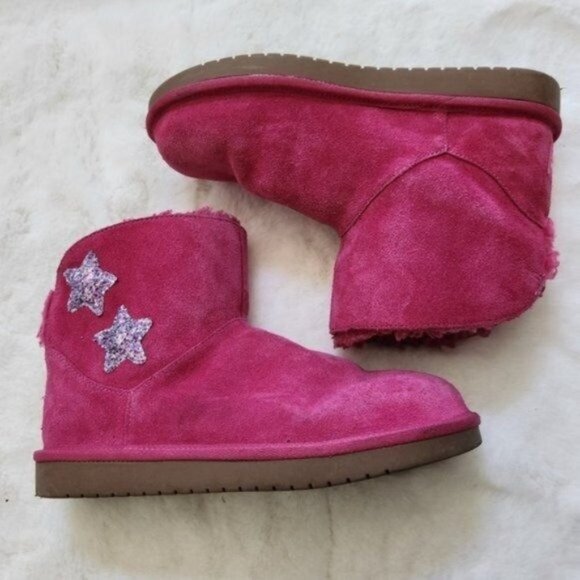 KOOLABURRA UGG PINK STAR MINI SUEDE GIRLS BOOTS - Picture 11 of 14